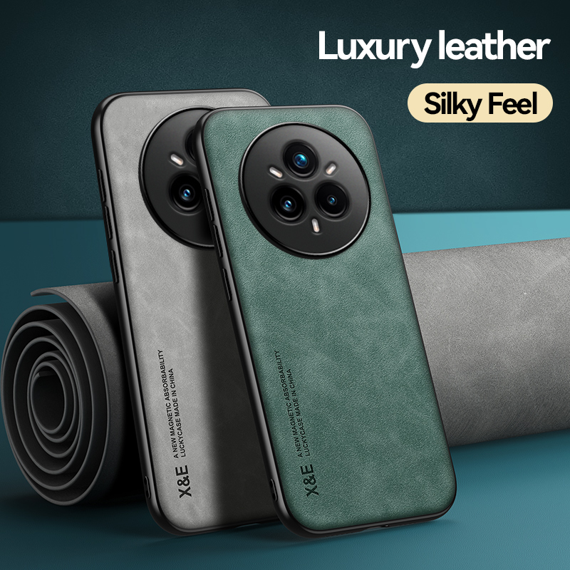 Luxe Lederen Schokbestendig Telefoon Case Voor Realme 14 Pro 5G Auto Magnetische Houder Cover voor Realme 14 Pro + Realmi 14Pro Plus Fundas