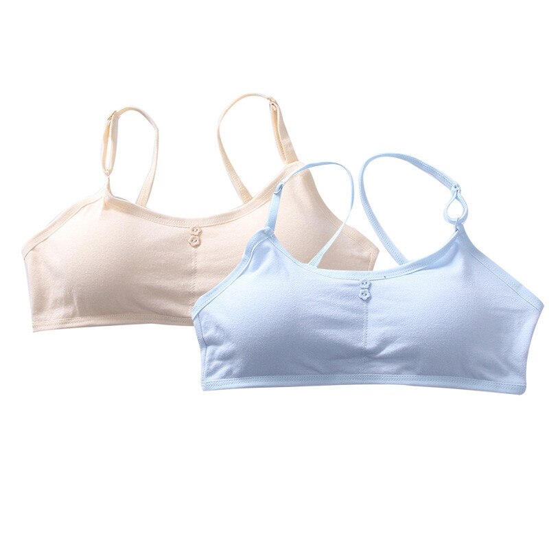 Kids Underwear Cotton Teen Training Bra for Girls Teenager Breathable Girl Vest Bras Children Clothing Random Color Training Bra