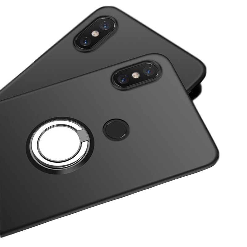 For Huawei Honor 10X Lite 6.67" Back Ring Holder Bracket Phone Case Cover Phone TPU Soft Silicone Cases