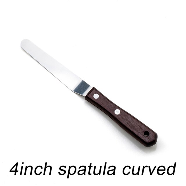 Fais Du 4 6 8 10 Inch Spatel Cake Decoreren Gereedschap Roestvrij Staal Met Houten Handvat Crèmemes Spatel Voor Cake Gladder Gladdere Glazuur: Sky Blue
