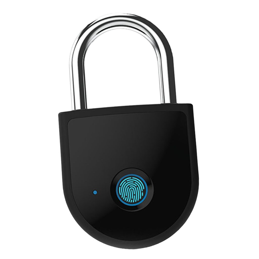 Black Smart Fingerprint Padlock Bluetooth Lock for School Cabinet Convenient