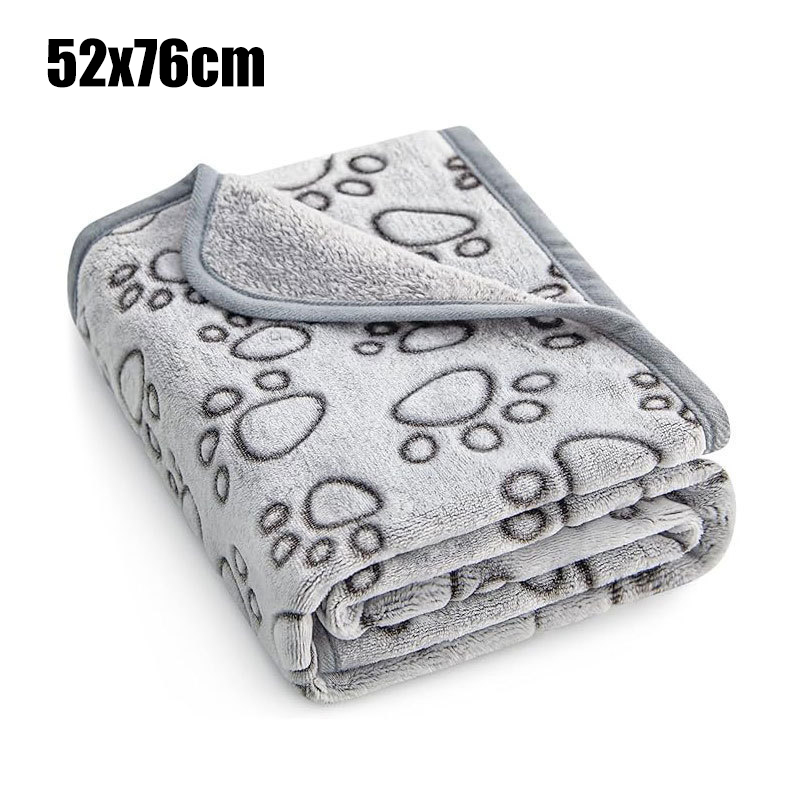 Couverture douce et moelleuse pour chien et chat, couverture apaisante pour animaux de compagnie, confortable et chaude, petite couette lavable, motif de dessin animé, tapis de couchage pour chiot et chat: Black