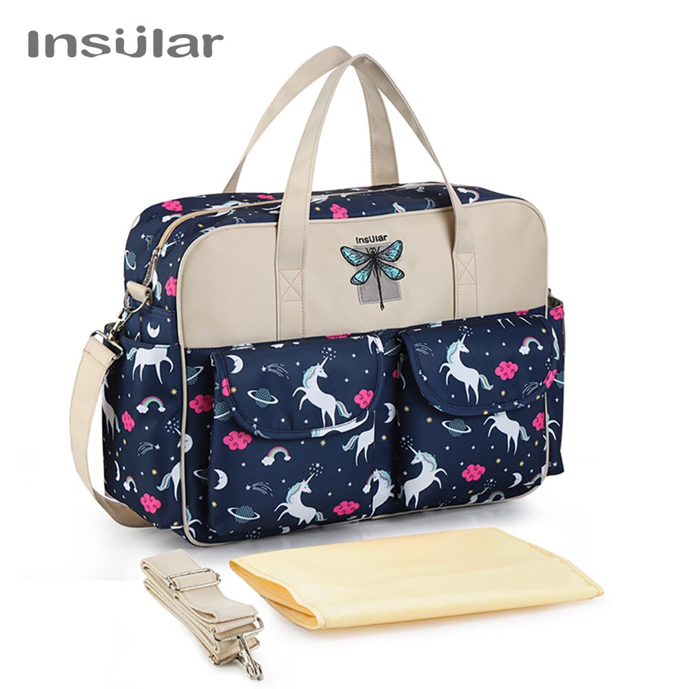 Insular Luier Wandelwagen Zak Mummie Moederschap Luiertas Damesmode Tas Waterdichte Crossbody Zakken Voor Babyverzorging: 9