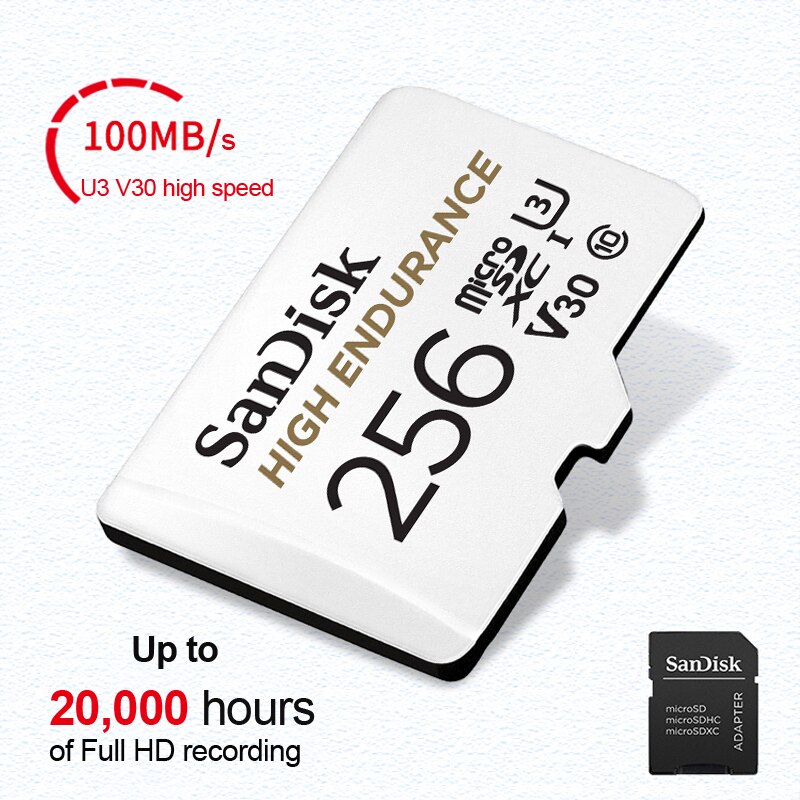 Karta pamięci SanDisk karta Micro SD C10 V30 U3 4K 32GB 64GB 128GB 256GB karty TF dla kamera na deskę rozdzielczą monitorowanie wideo Smartphone drony