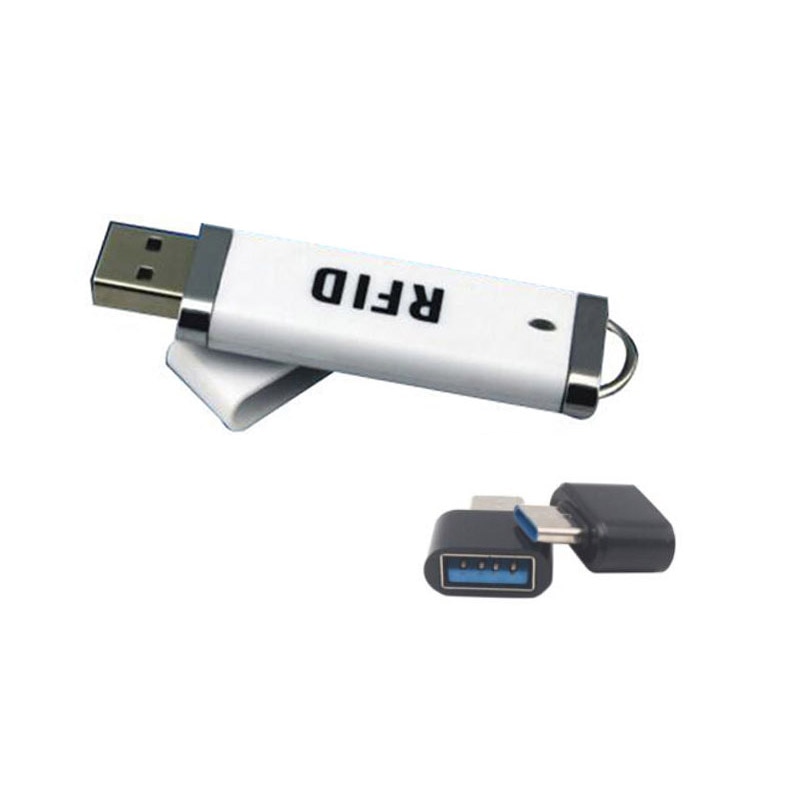 Lector de tarjetas RFID RF USB para Android Mini 125khz TK4100 o 13,56 mhz MF NFC escáner portátil tipo C