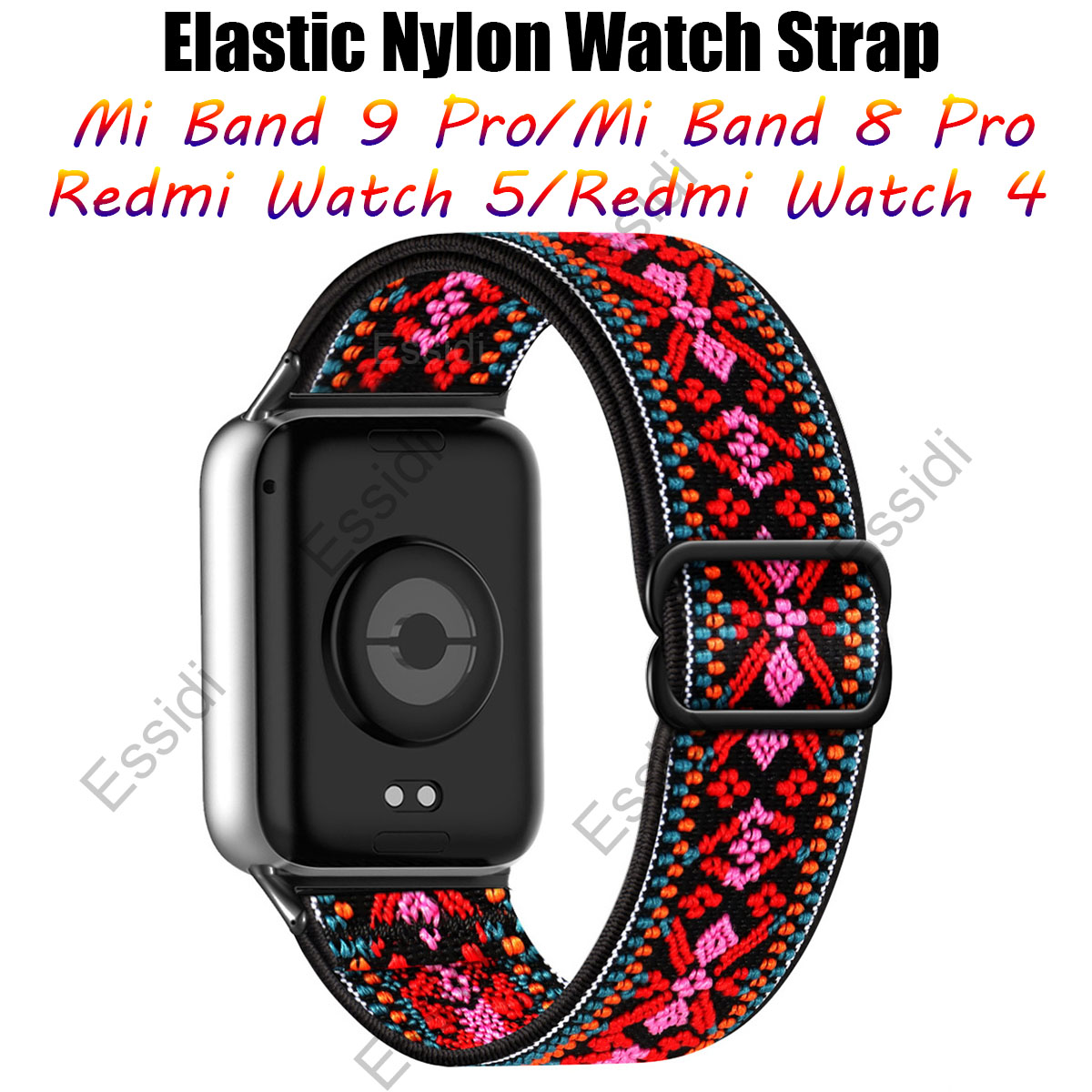 For Redmi Watch 5/Redmi Watch 4 Elastic Nylon Band Loop,Women Men Sports Wrist Strap Correa For Xiaomi Mi Band 9/8 Pro