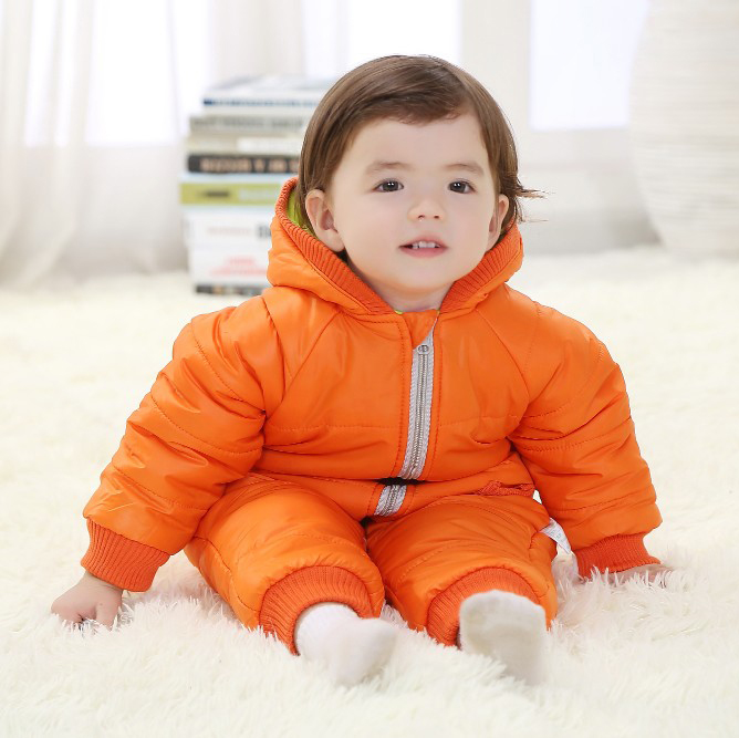 Schneeanzug Baby Schnee tragen Baumwolle Gepolstert Einem Stück Warme Oberbekleidung freundlicher Overall Strampler freundlicher Winter Gesamt Neugeborenen Parkas