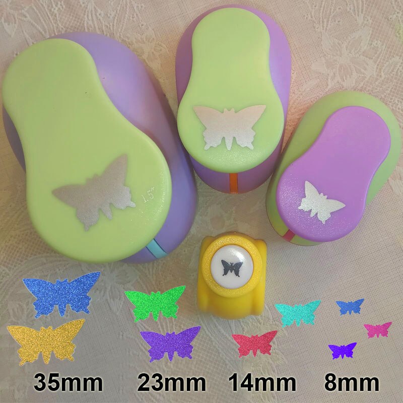 4pcs Handmade Crafts Heart Circle Star Scrapbooking Tool Paper Punch Photo Gallery decoration DIY Card Punches Embossing: Butterflly