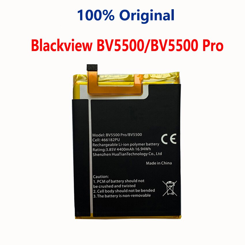 100% Original For Blackview A7 A5 A60 E7 E7S A8 Max A20 BV4000 BV5000 BV6000 BV6000S BV7000 BV8000 BV9000 Pro Phone Battery: BV5500 BV5500Pro