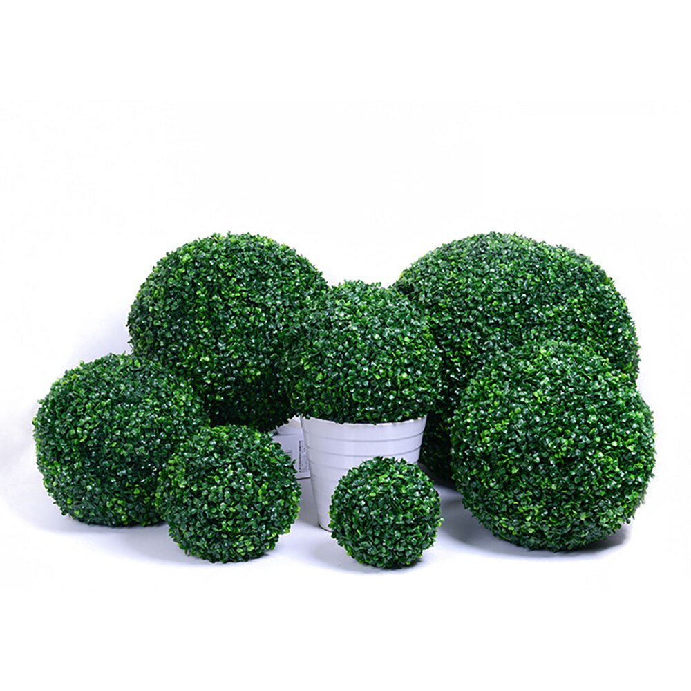 Kunstig plante bold topiær træ buksbom hjem udendørs bryllupsfest dekoration kunstig buksbom bolde have grøn plante