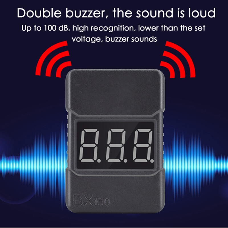 Testeur de batterie Lipo à basse tension 1 pièce, alarme de Buzzer avec coque en ABS, écran LED