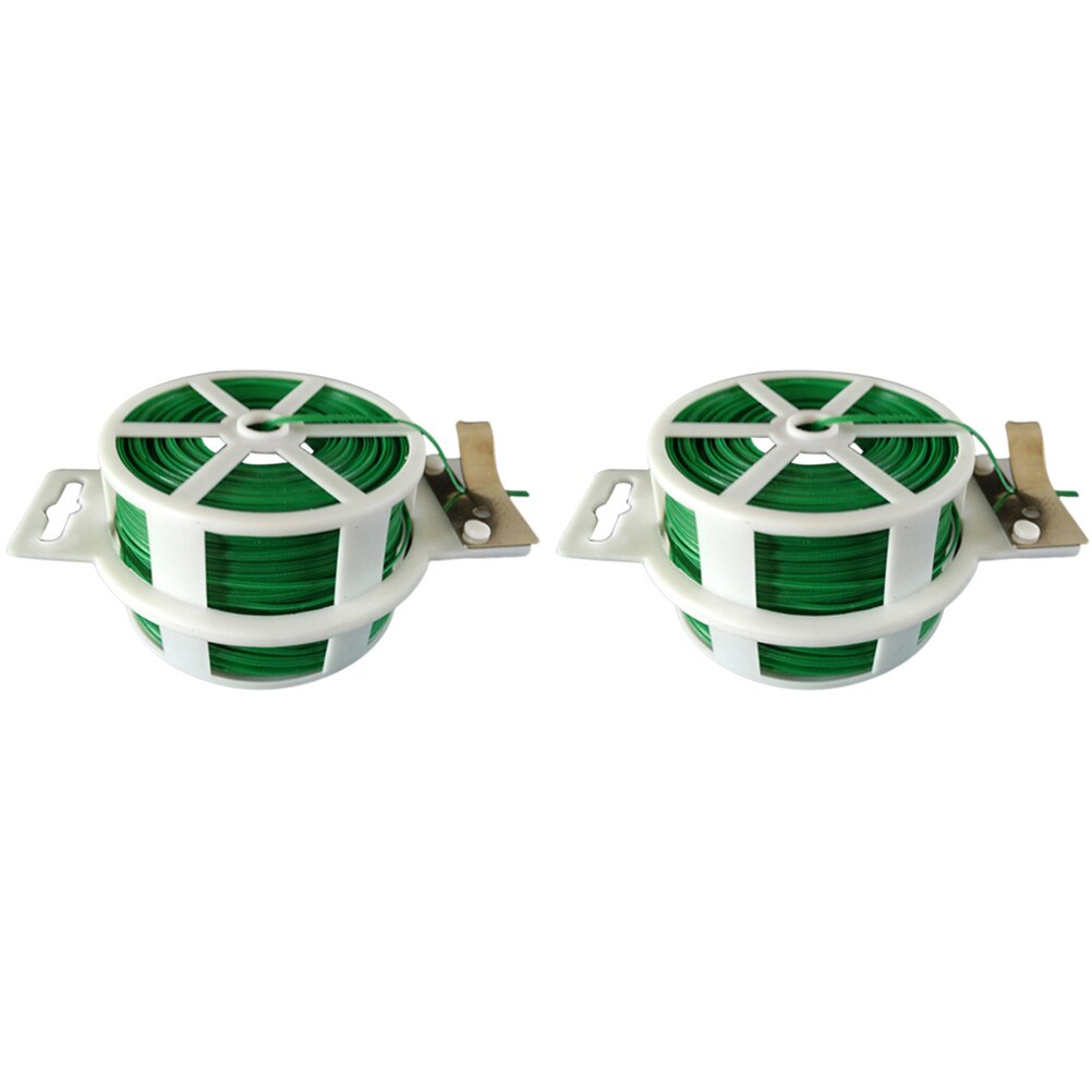 100 M Tuin Twist Tie Wire Cable Reel Met Cutter Tuinieren Plant Bush Bloem
