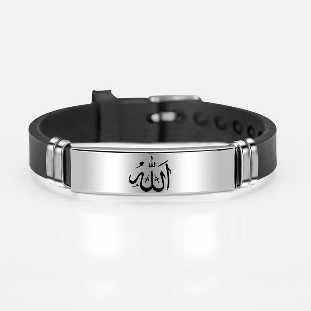 Nahen Osten Muslimischen Islamischen Edelstahl Silikon Erfrischende Anti-Müdigkeit Energie Armbinde männer Einstellbare Schmuck Zubehör