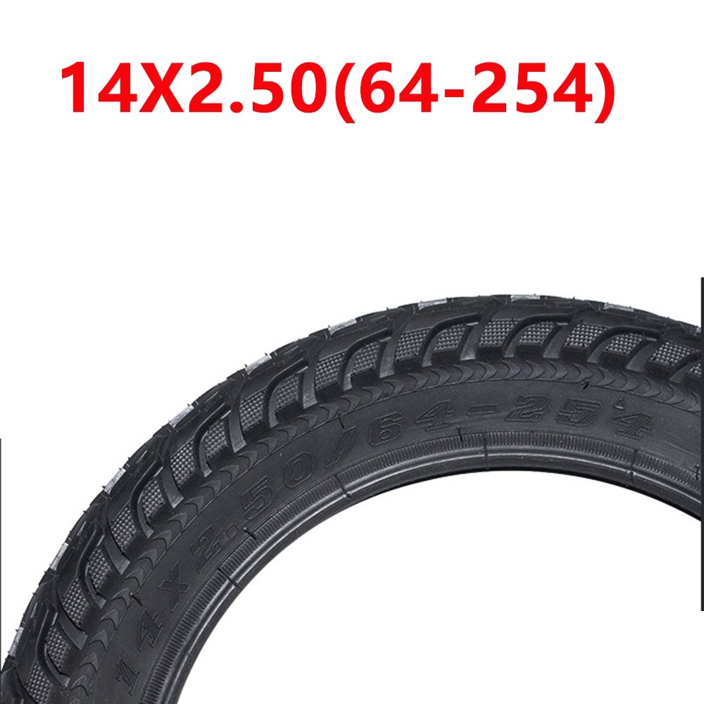 14 tum 14 x 2.50 (64-254)  inner tube ytterdäck för elmotorcykel elfordon e-bike 14*2.50 hjul däck tillbehör