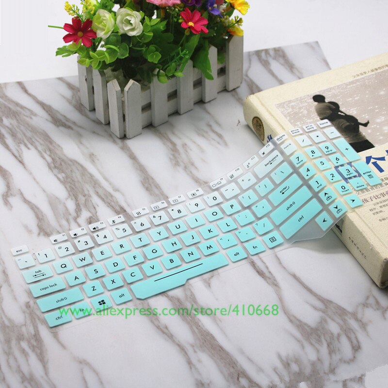 15.6&#39;&#39; Laptop Keyboard Cover Skin Protector For Asus TUF Gaming FX505 fx505ge FX505G FX 505 GD DT GM FX505GM FX505GD fx505DT: Gradualskyblue