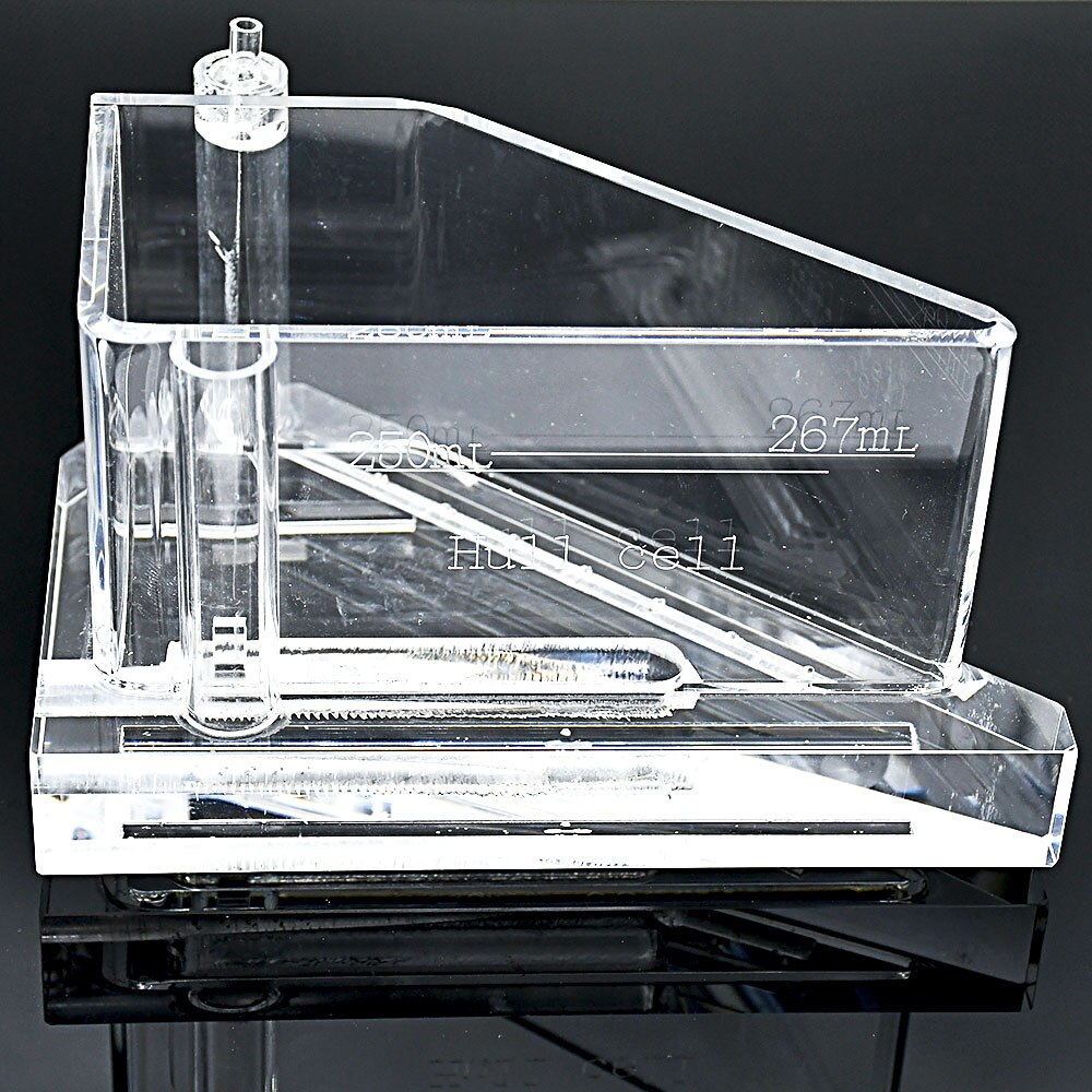 Harrington Groove Plating 267ml Hull Cell Testing Equipment ( Air Agitated ) Hall Groove Double Scale