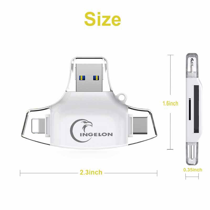 Ingelon USB SD Card Reader sd micro SD reader Adapter lightning usb otg cardreader type c For adaptateur iphone smartcard reader