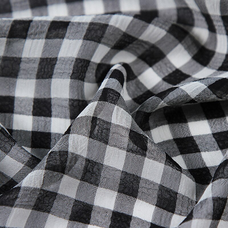 150cmX200cm Grau Und Rosa Chiffon Plaid Stoff Für Kleid Hemd Stoff