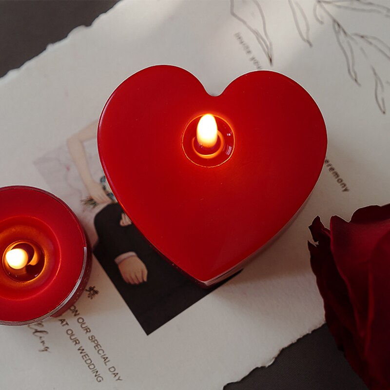 Hartvorm Kaarsen Liefde Kaarsen Voor Valentijnsdag Engagement Decoratieve Kaarsen Geurende Rookloze