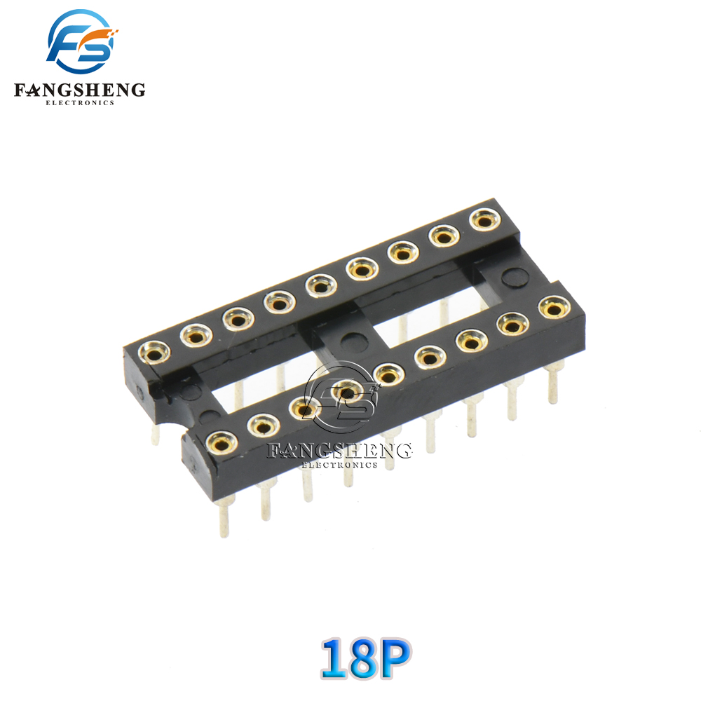 10 st. runda hål ic-sockel dip 6 8 14 16 18 20 24 28 40- poliga socklar dip 6 dip 8 dip 14 dip 16 dip 18 dip 20 dip 28 40 polig kontakt