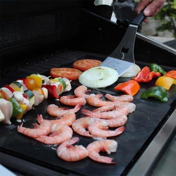 High Temperature Resistant Barbecue Mat BBQ High Temperature Resistant Barbecue Mat Reusable Teflon Cooking Plate
