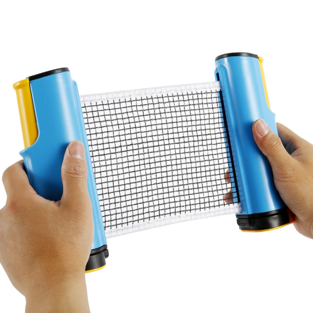 Retractable Table Tennis Net Portable Ping Pong Post Net Rack Family Entertainment Workout Fitness Tennis Equipment: Sky Blue
