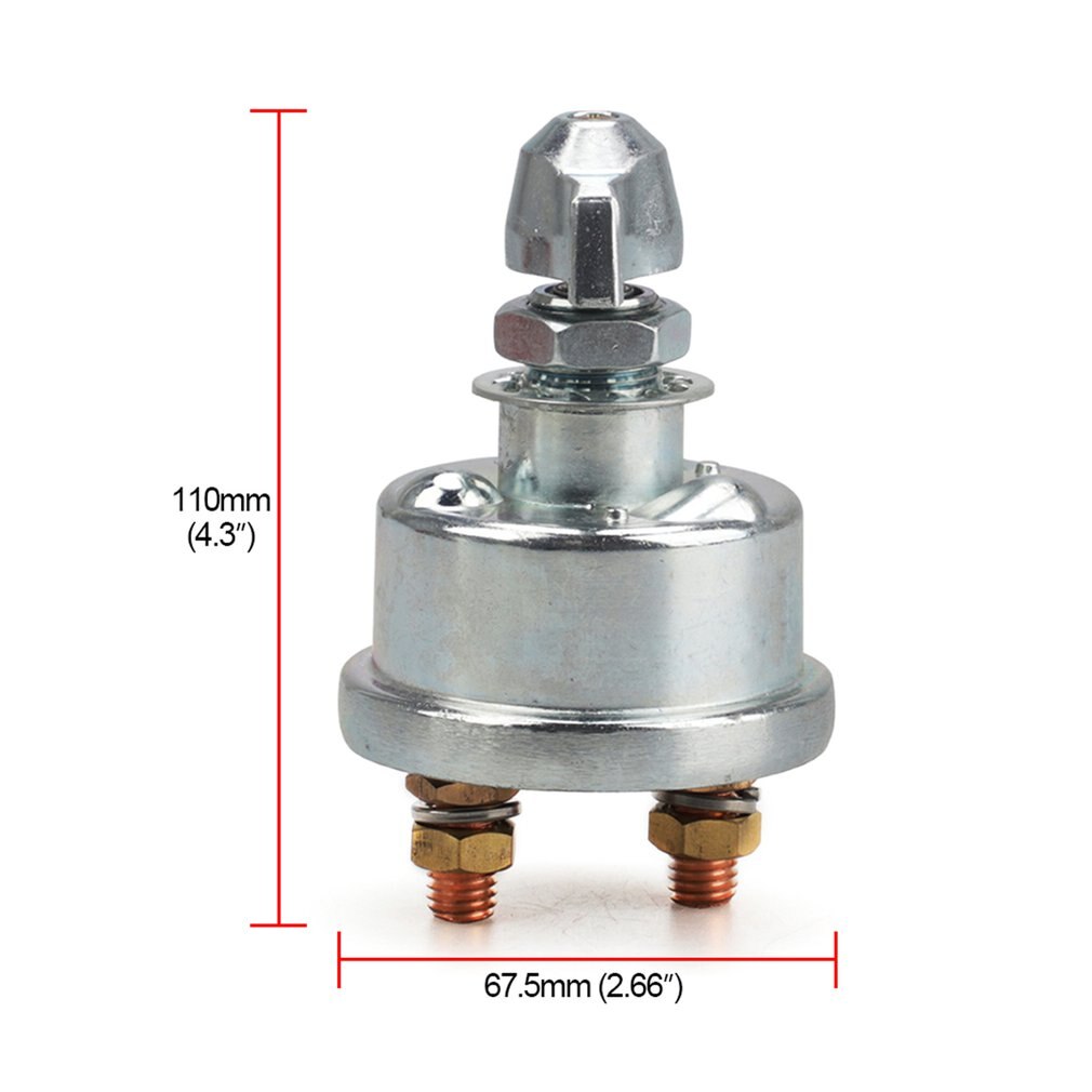 Universal Fixed Key Battery Isolator Kill Switch Car Auto Vehicle Battery Disconnect Switch Cut Off Power 12V