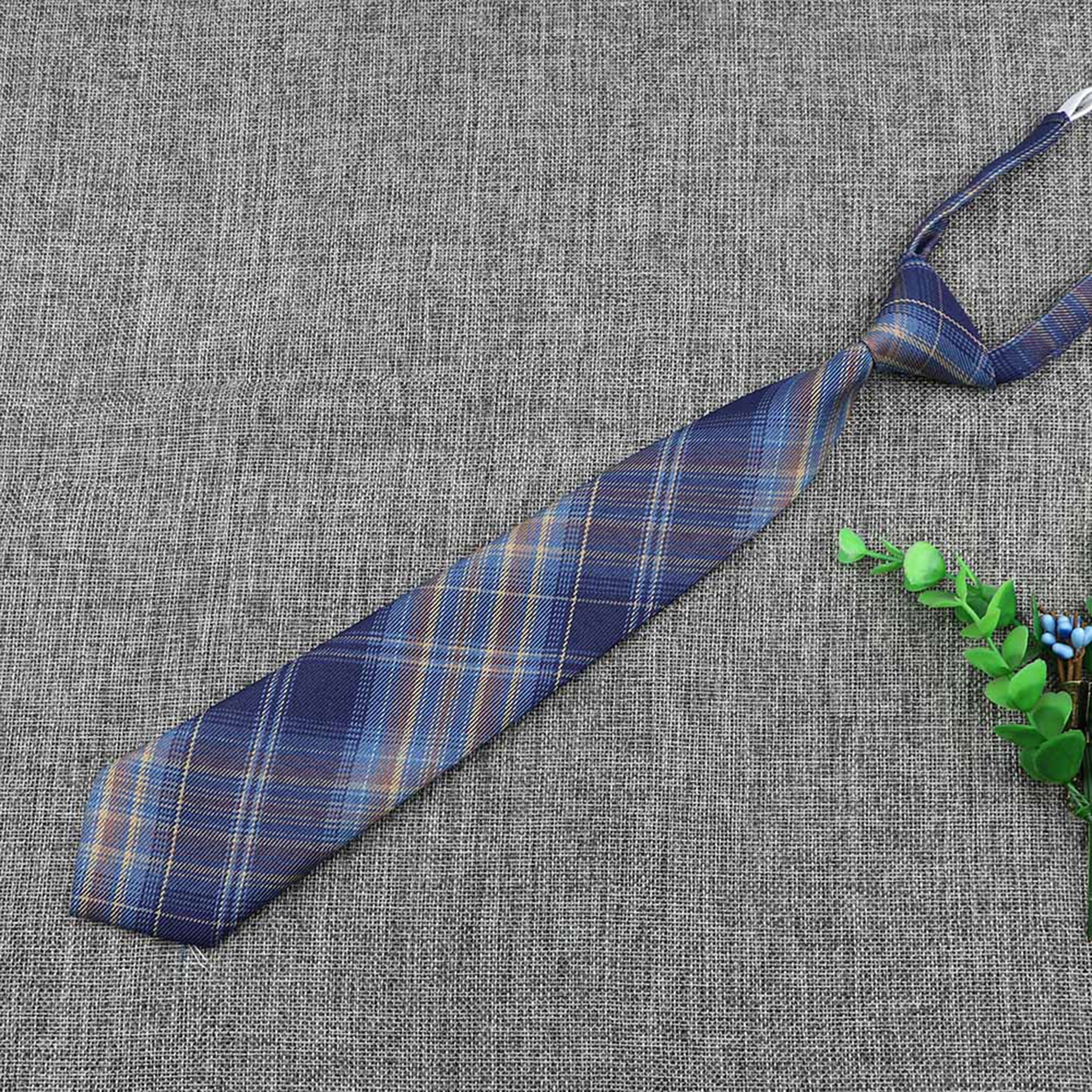 Uniforme paresseux, cravate, Plaid coloré rayé, motif papillon élastique, pour femmes, garçons et filles, accessoire de cravate mignon
