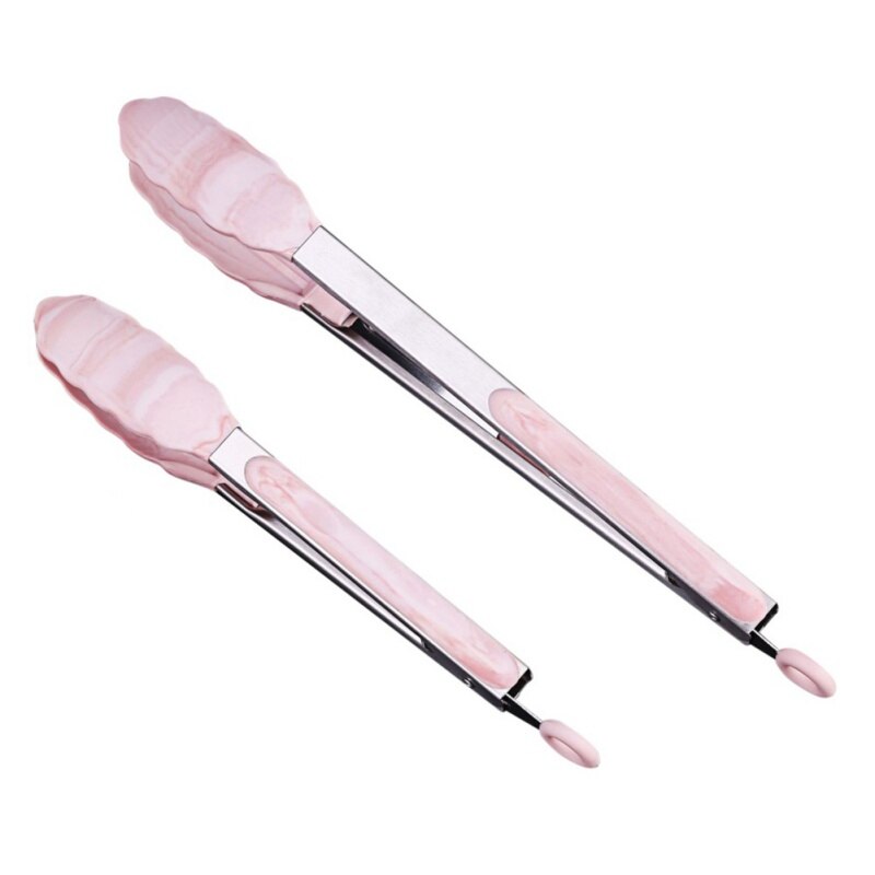 Kitchen Food Clip 2PCS/Set Bread Doughnut Clip Stainless Steel Silicone Pointed Forceps Barbecue Clip 12 /9 Inches: A1