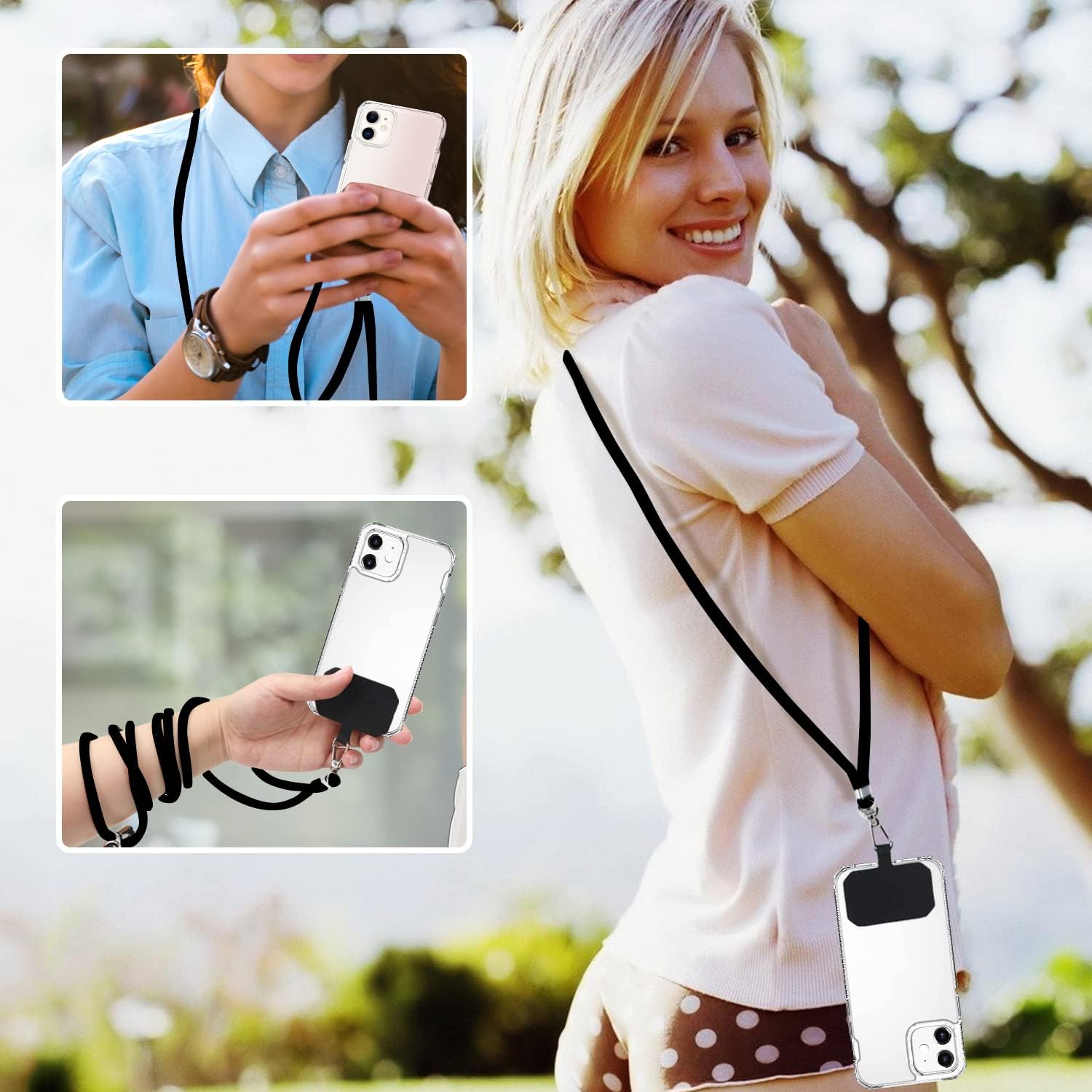 Cordón ajustable Universal para teléfono móvil, correas para colgar en el cuello, cordones antipérdida, accesorios para teléfono móvil, 150cm