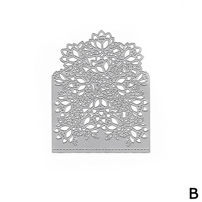 Troqueles de encaje, troquel de corte, arte de colección de recortes, troquelado de Metal para DIY, papel, confección de tarjetas, decoración de San Valentín para bodas: B
