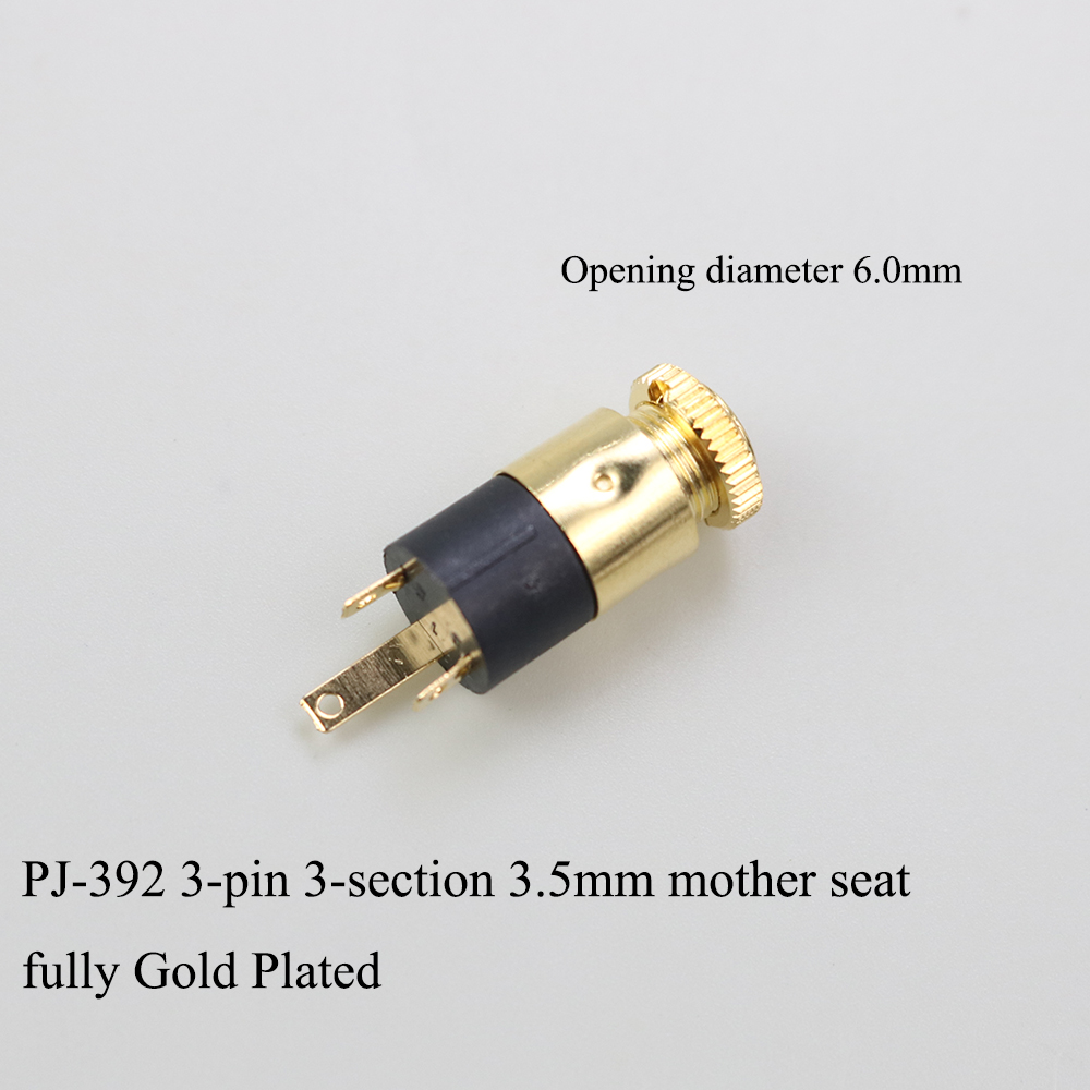 PJ-serie 3,5 mm stereo vrouwelijke aansluiting met schroef 3,5 audio hoofdtelefoonaansluiting 3P verticale dubbelkanaalsconnector 392 399 3640: Army Green