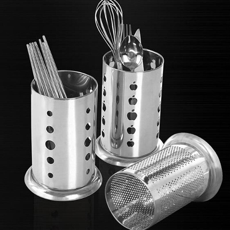 Roestvrij Staal Opknoping Bestek Houder Afdruiprek Lepel Vork Eetstokjes Opslag Mand Rack Keuken Accessoires Gereedschap Organizer