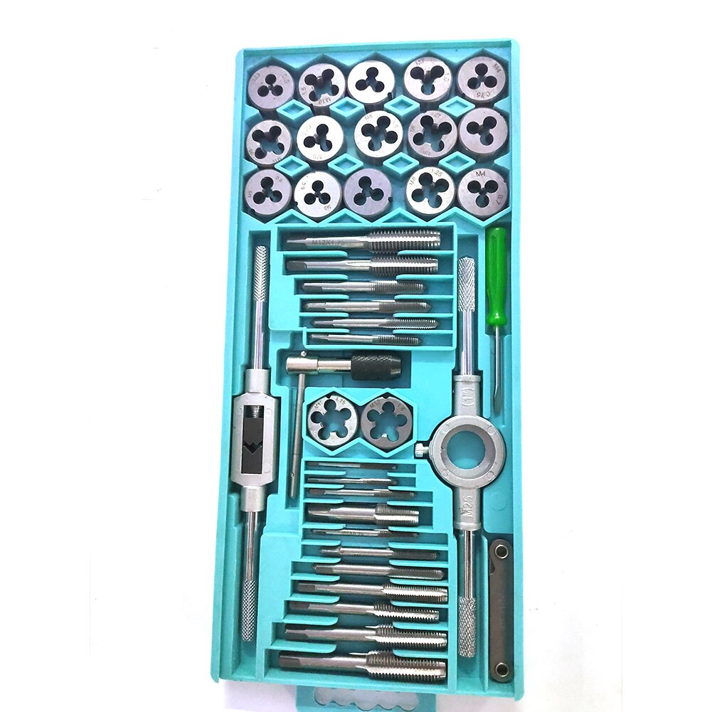 Multi-function Screw Tap Die Set External Thread Cutting Tapping Hand Screwdriver Metric Tap Mold Tool Multi-function Tool: 40pcs