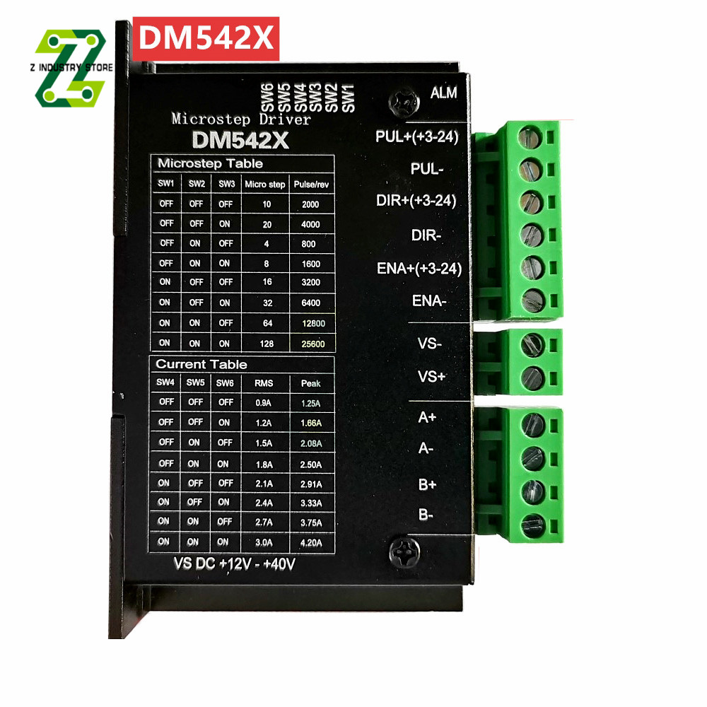 DM542X Digital Stepper Motor Driver 4.2A 128 Subdivisions Low Noise for 42/57 Stepper Motor Stepper Motor Controller