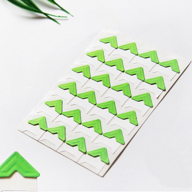 Cadre de décoration Vintage pour bricolage 24 pièces/lot | Autocollants papier populaires pour coin, Scrapbooking pour album Photo, offre spéciale: Grass green