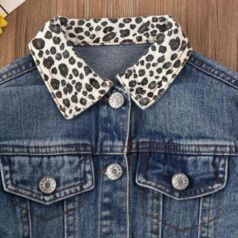 2020 nova Primavera Moda Infantil Crianças Meninas Longa-Sleeved Jaquetas Jeans Bebê Denim Casaco Outerwear
