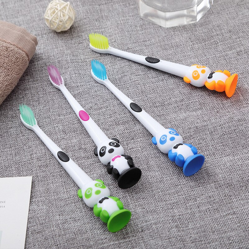 1 pcs Children Cartoon Panda Soft Bristle Toothbrush Baby Tooth Brush Kids Training Teeth Brush Dental Care for 3-12 Years Old