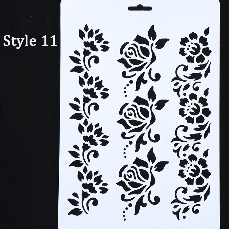 10Pcs Drawing Painting Stencils Scale Template Set 8.3 X 11.7 inch, Plastic Shape Scrapbook Stencils Graphics Stencils for Child: Style 11