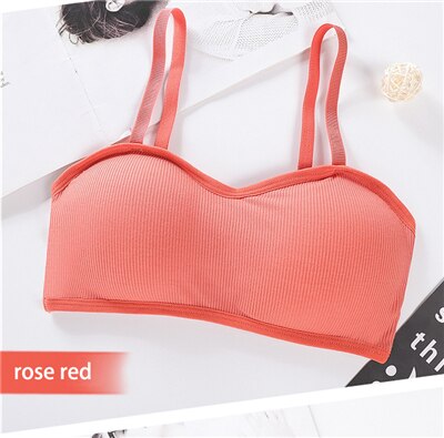 Push Up Bra For Women Simple Wireless Lingerie Femmale Casual Underwear Sexy Bralette Seamless Brassiere Sexy: rose red