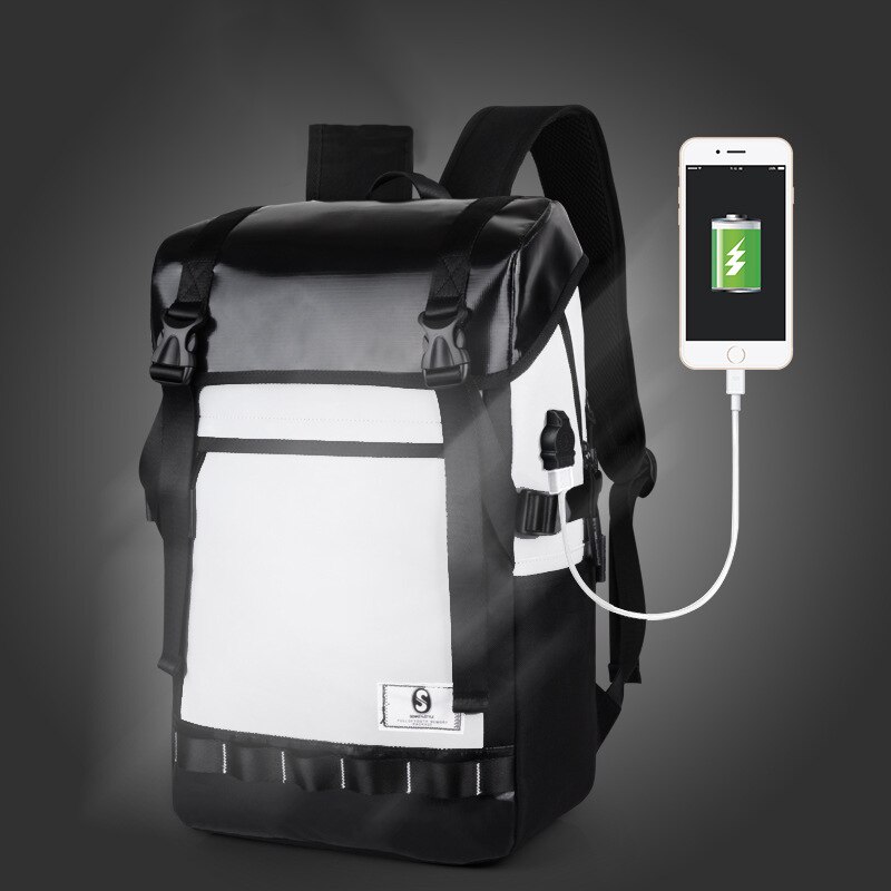 Laptop Rugzak Anti Diefstal Tas Mannen Usb Bagpack 14 Inch Notebook Reizen Bedrijf Rugzakken Man Waterdichte Outdoor Tassen XA642WB: Reflective silver