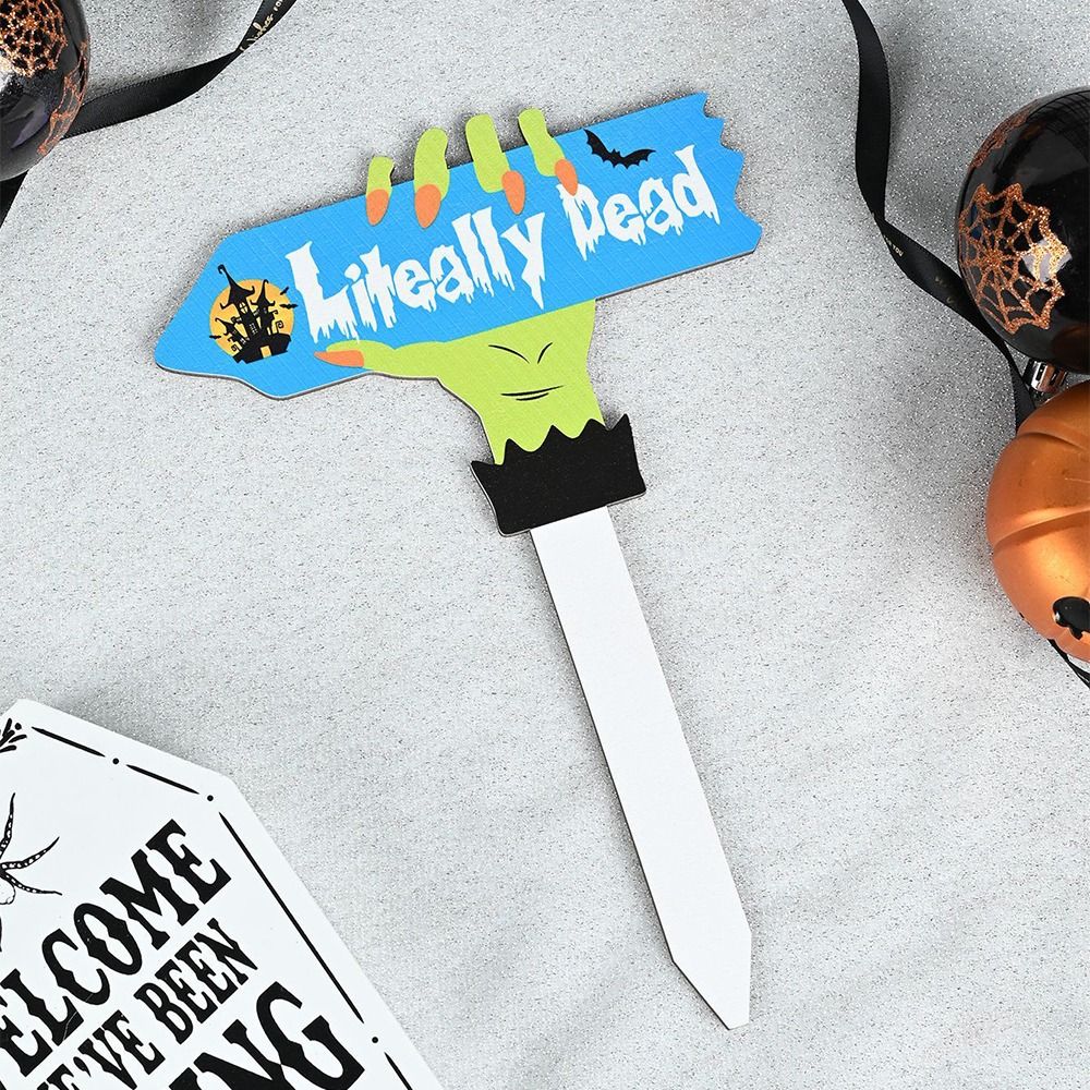 Drewniane tabliczki ogrodowe w stylu klasyczny, lekkie, trwałe, świąteczne znaki na podwórko na Halloween, ozdobne kijki robić trawnika.