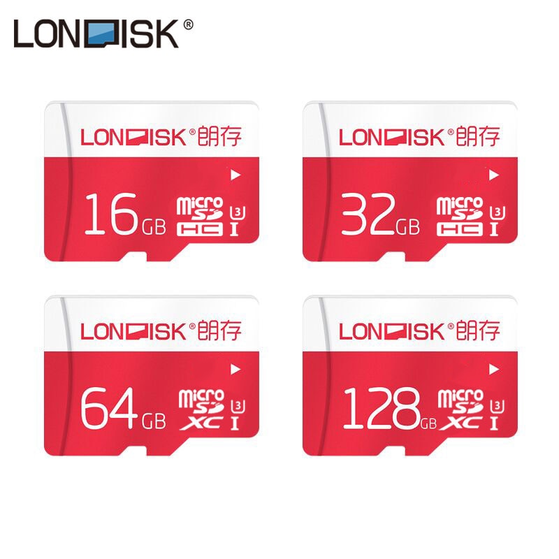 Londisk micro sd-kort 16gb 32gb 64gb 128gb klass 10 uhs -3 minneskort flashminneskort microsd tf-kort för smartphone pad kamera