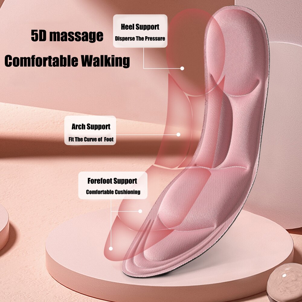 Comfort Memory Foam Orthopedische Inlegzolen Voor Schoenen Vrouwen Mannen Platte Voeten Arch Ondersteuning Plantaire Fasciitis Massage Sport Schoen Pads