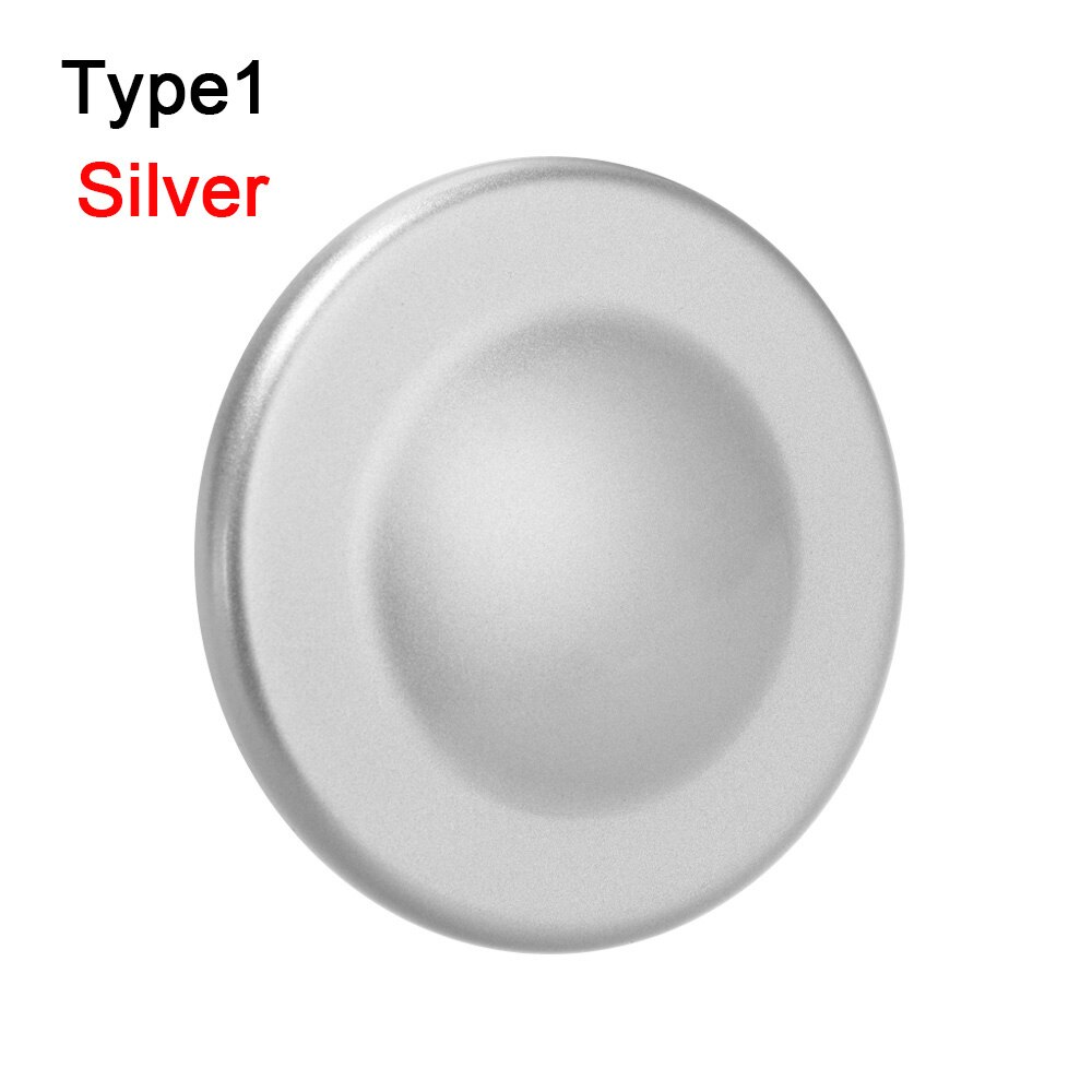 80mm ABS Wall Hole Cover Vent Exterior Reserved Drill Hole Plugs Self Adhesive Decor Cap With Hooks Hardware Decorative: silver Type1
