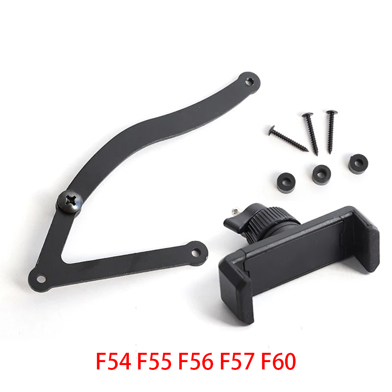 Support de téléphone pour voiture, support de téléphone pour MINI Cooper R50, R52, R55, R56, R57, R60, F54, F55, F56, F57, F60, , mobile, GPS, rapide, ket réinitialisation, accessoires: Marron