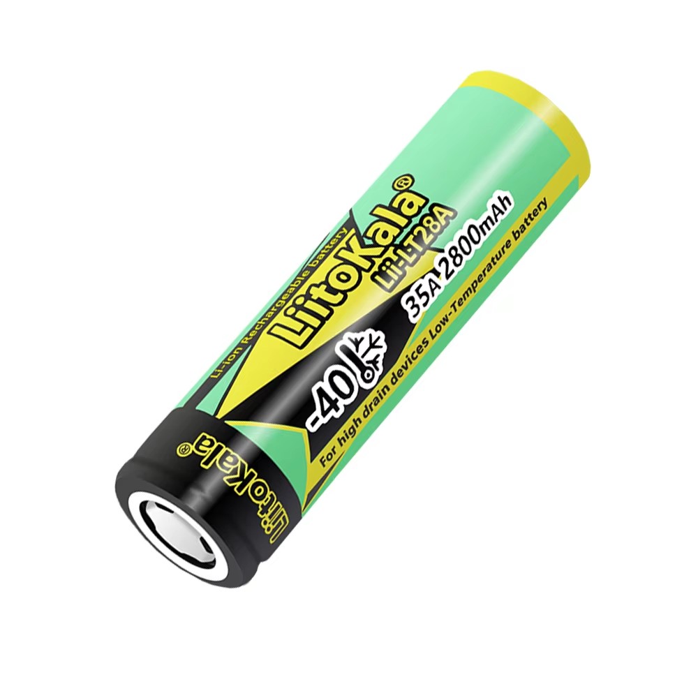 Liitokala li-ion 18650 uppladdningsbart batteri  - lt28a x 2800 , 3.7v med 45a x maxström, perfekt för användning i kallt väder ( (-40 °c)