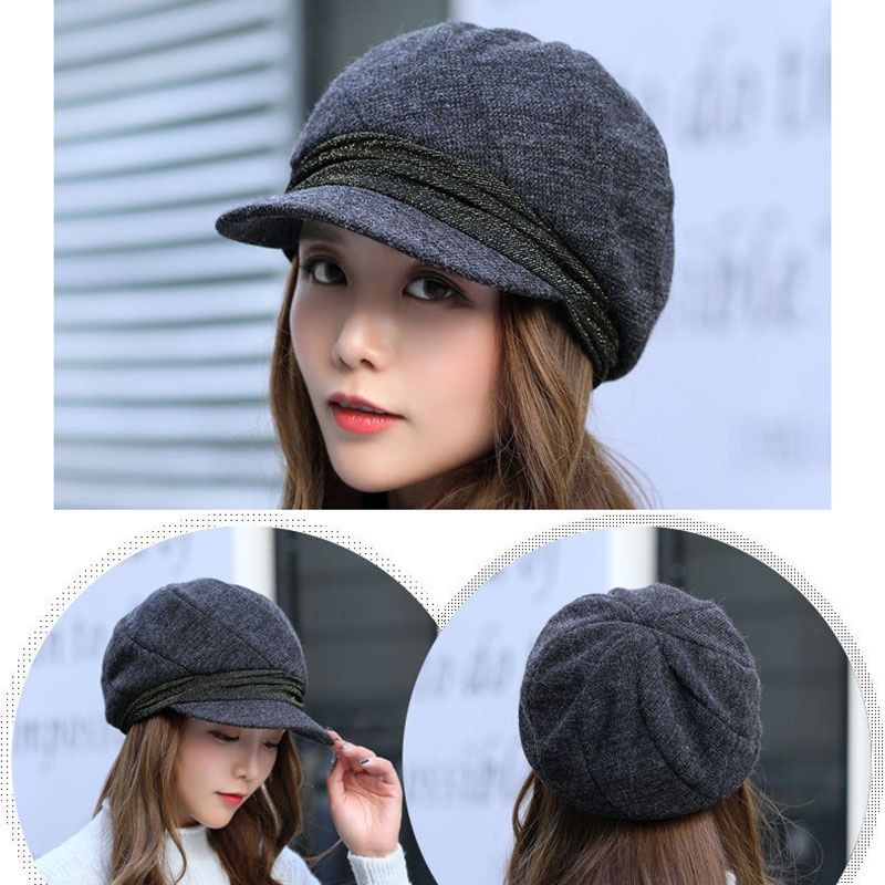 Fibonacci hatte til kvinder mærke kvindelige baretter patchwork newsboy kasket hat kvinder kunstner efterår vinter baret hat