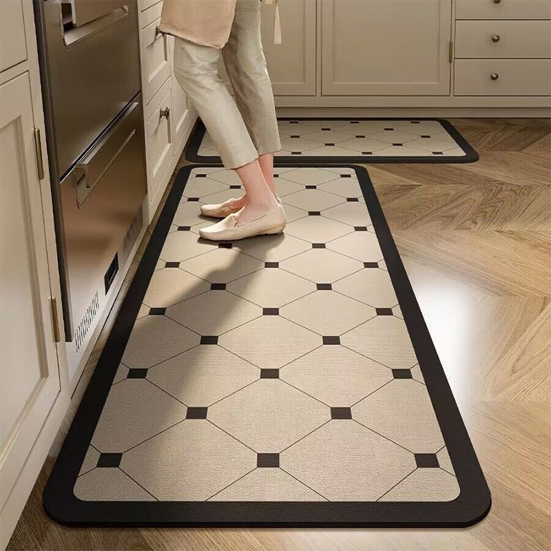 Diatomaceous Mud Kitchen Floor Mat Super Absorbent Doormats Bathroom Pad Anti-Slip Kitchen Mats Wipeable Wash Long Strip Carpet