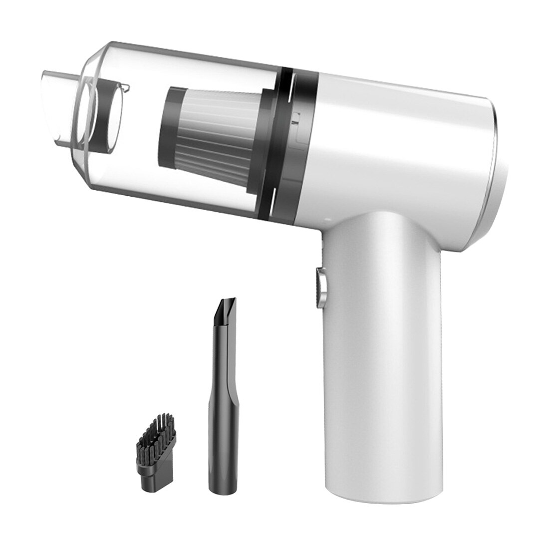 Portable Mini Wireless Car Vacuum Cleaner Wet Dry Dual Use Handheld Auto Vacuum Cleaner for Car Interior & Home Cleaning: wired white